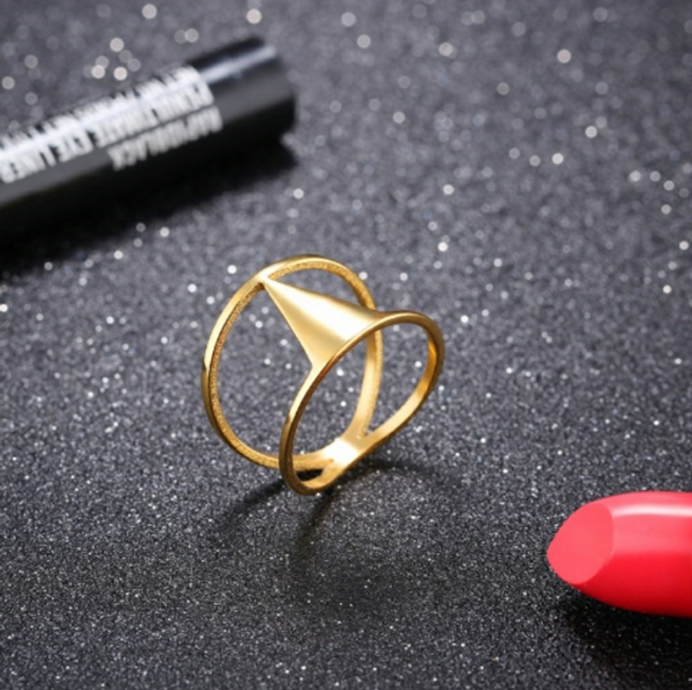 STAINLESS STEEL NAYOMI ABSTRACT RING - Picture 9 of 10